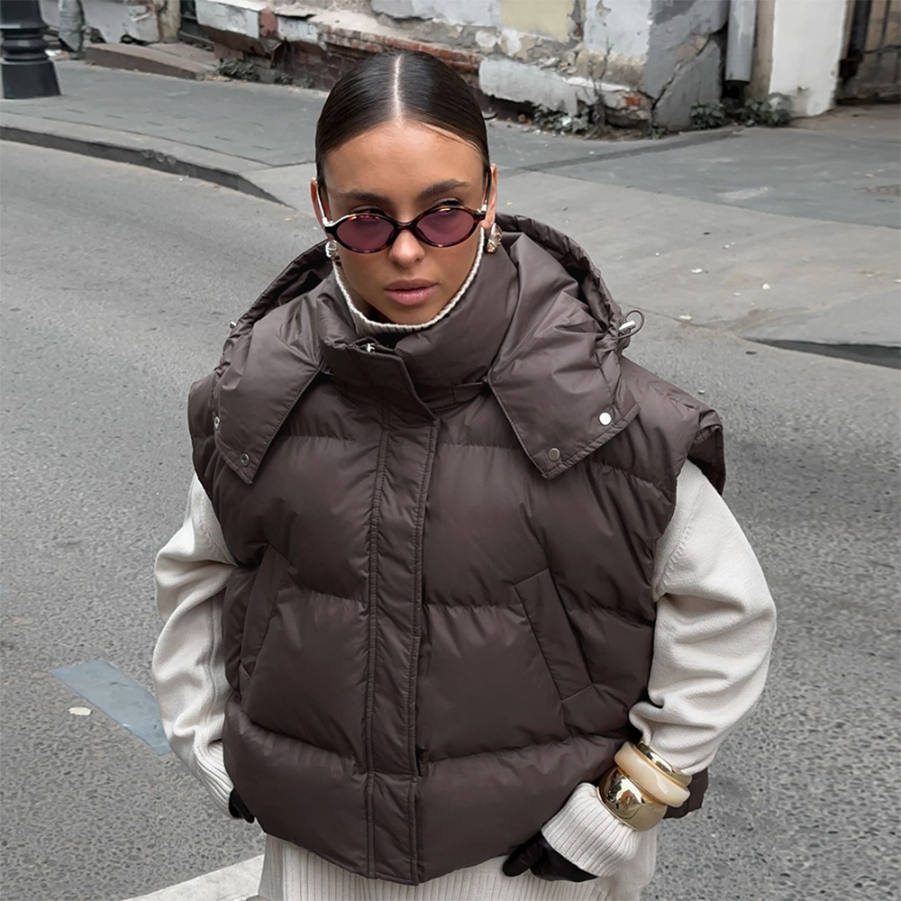 Women'S Fashion Vest Tops - Damska kamizelka pikowana na jesień i